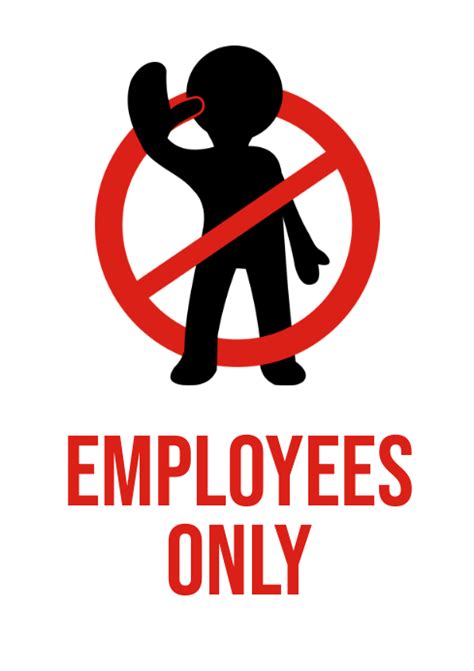 Copy Of Stop Employees Only Sign A4 Printable Postermywall