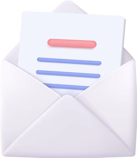 3d Mail Envelope Icon With Notification New Message 17217999 Png