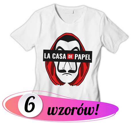 Dom z papieru to jeden z najpopularniejszych seriali netfliksa, a niedawno debiutowała jego 4. Koszulka t-shirt DOM Z PAPIERU Bella Ciao - Fabryka Naklejek