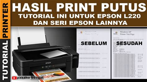 Perbaiki Printer Epson Hasil Print Putus Printer Epson L220 Hasil