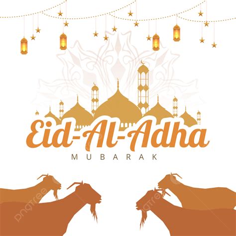 Eid Al Adha Islamic Festival With Mosque Free Vector And Png Eid Ul