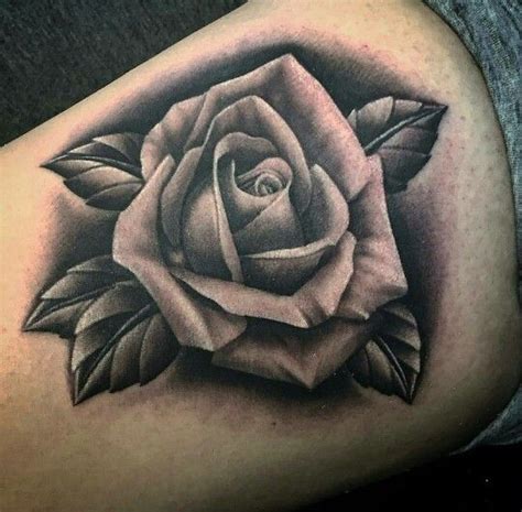 Black And Grey Rose Tattoo