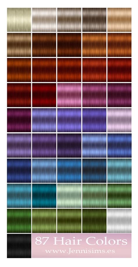 New Textures For Hair Retextures 87 Colors At Jenni Sims Sims 4 Updates