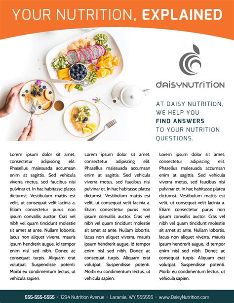 Nutrition Explained Flyer Template Mycreativeshop