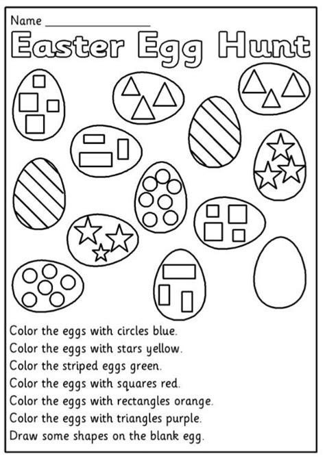 Easter Egg Hunt Worksheet For Preschool Easter Worksheets Easter