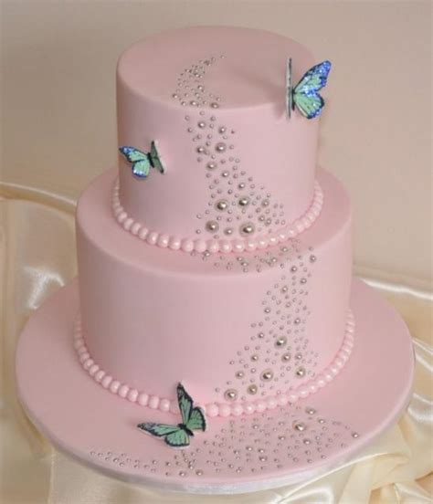 Pretty cakes beautiful cakes fondant cakes cupcake cakes bolo floral single tier cake gateaux cake cakes for women ruffle cake. beautiful birthday cake picture with butterflies and cake in light pink (6 comments)