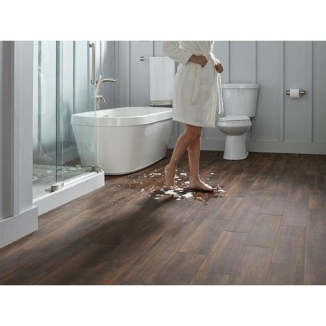 Installing floating vinyl plank floors over our existing tiled floor was definitely the right decision for our bathroom home improvement project. Trending in the Aisles: LifeProof Slip Resistant Tile | The Home Depot Community