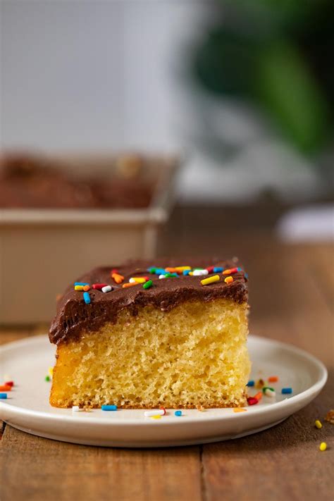 Yellow Sheet Cake With Chocolate Frosting Recipe Dinner Then Dessert