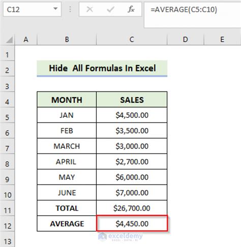 How To Hide Formulas In Excel Until Data Is Entered 2 Methods