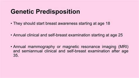 Breast Cancer Screening Prevention And Genetic Counselling Ppt