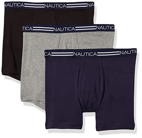 Nautica Mens Nautica Mens Classic Cotton Multi Pack Boxer Briefs