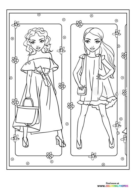 Fashion Girls Coloring Pages For Kids Free And Easy Print Or Download