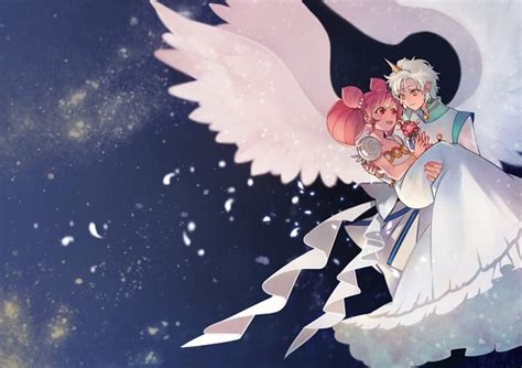 Sailor Moon Wings Romance Chibi Anime Love Princess Couple