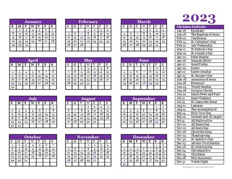 2024 Full Calendar With Festivals 2023 Gaby Krissy