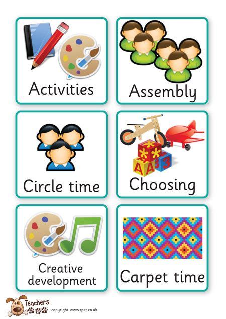 Teachers Pet Early Years Visual Timetable Free Classroom Display