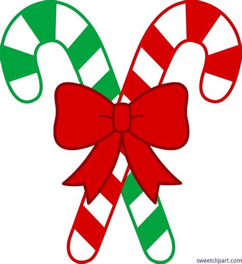 Two Candy Canes Tied Together With A Red Bow On The Top One Is Green