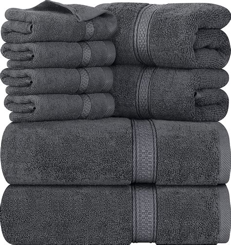 Utopia Towels 8 Piece Towel Set 2 Bath Towels 2 Hand Towels And 4