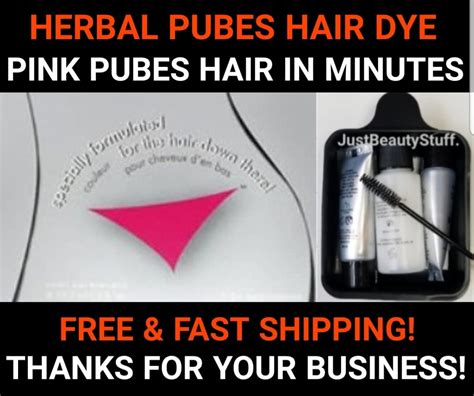 Pink Pubes Herbal Hair Dye Cream Color Pubes Hair In Minutes Kit