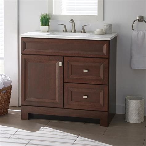 Add style and functionality to your bathroom with a bathroom vanity. Home Decorators Collection Sedgewood 36-1/2 in. W Bath ...