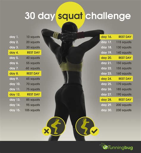 30 Day Squat Challenge 30 Day Squat Challenge Workout Challenge