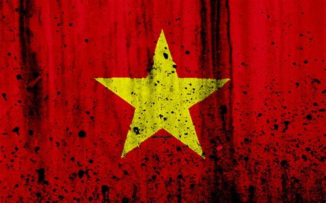 4k Free Download Vietnamese Flag Grunge Asia Flag Of Vietnam