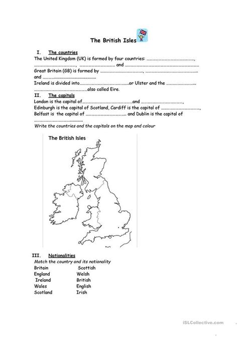 The British Isles Worksheet