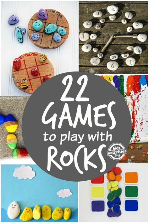 22 Games And Activities With Rocks Games For Kids Games To Play Diy
