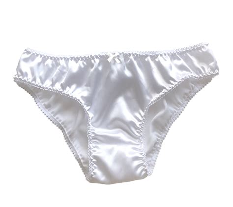 White Satin Sissy Panties Bikini Knicker Underwear Briefs Lingerie Size EBay