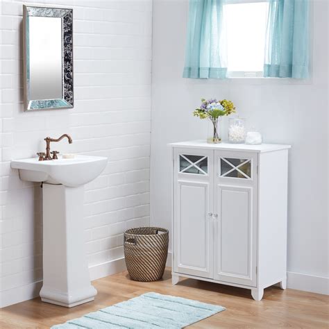 Floor Bathroom Cabinet White Semis Online