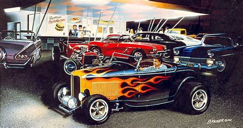 Pin By Dan The Hot Rod Man 1 On On The Road Again Automotive Art Art