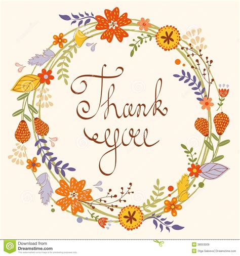Beautiful Thank You Card Royalty Free Stock Images Image