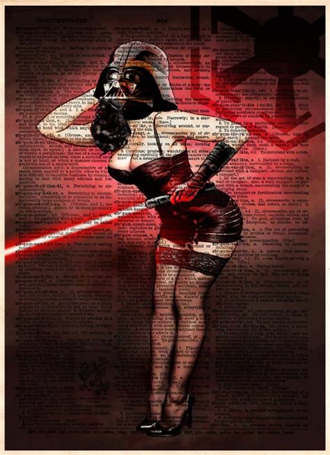 Darth Vader Pinup Girl Art Sexy Star Wars Print Nerdy Wall Etsy
