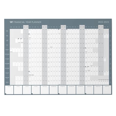 Buy Financial Year 2022 2023 Wall Planner By Clear Mind Concepts A2
