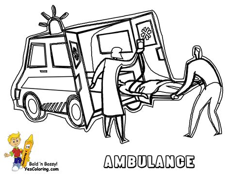 Make your own transportation coloring book with thousands of coloring sheets! Ambulance Coloring Pages - GetColoringPages.com