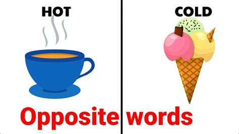 Opposite Words In English Opposite Words For Preschoolers