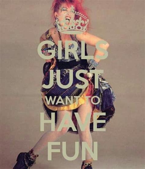 Girls Just Wanna Have Fun Rock Poster Cantores Cindy Lauper 80s