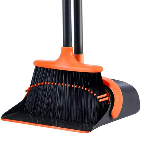 Dust Pan And Broom Set Cleans Broom And Dustpan Set Upright Stand Up