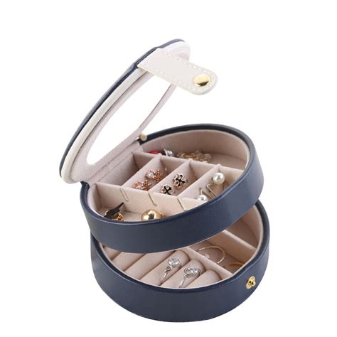 Portable Jewelry Box Pu Leather Organizer For Jewelry Travel Case