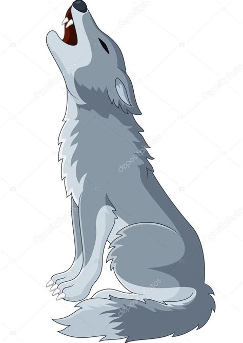 Cartoon Wolf Howling Cartoon Wolf Howling — Stock Vector © Tigatelu