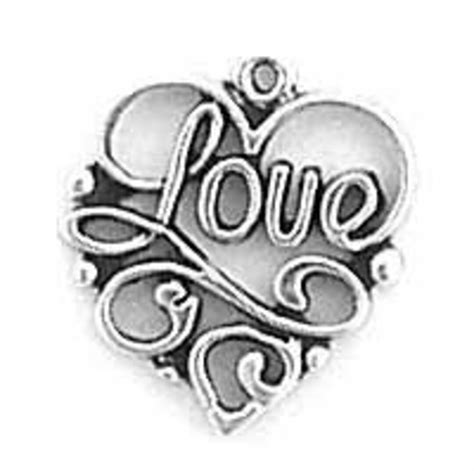 Sterling Silver Love Heart Charm Love Jewelry Love Heart Etsy