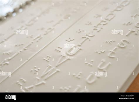 Close Up Of A Braille Decoder With The English Alphabet Stock Photo Alamy