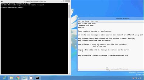 Command To Send Message To Another Computer Windows 10 Net Send User