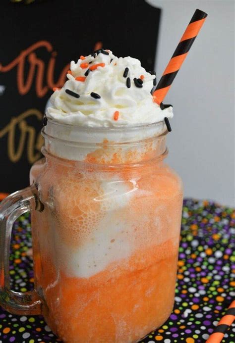 Boozy Candy Corn Ice Cream Float Champagne And Coconuts