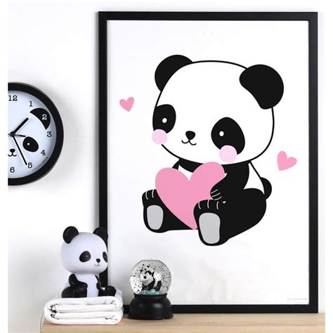 Panda Lover Poster A Little Lovely Company Heylittlebaby