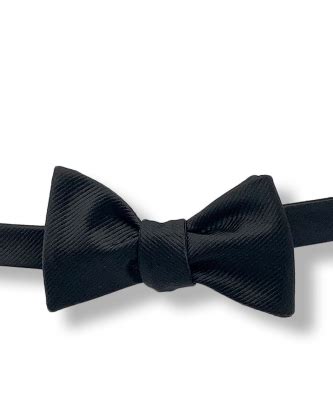 Deep Black Grosgrain Bow Tie