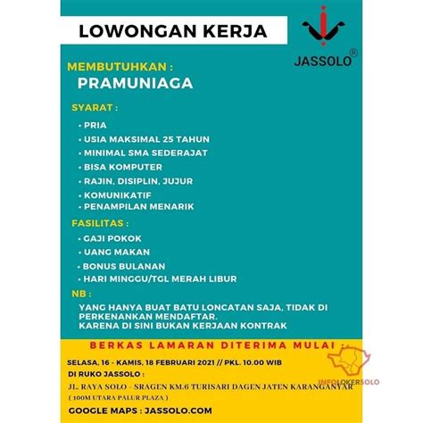 Ada 18.593 lowongan untuk kamu. Cari Lowongan Kerja Baru Di Wamena 2021 : Lowongan Kerja SPG Mobile Aplikasi PT Infinity Plus ...