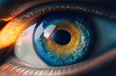 Premium Photo Close Up Of A Blue And Yellow Eye Human Eye Macro