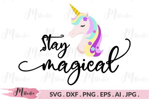 Unicorn stay magical svg (153677) | SVGs | Design Bundles