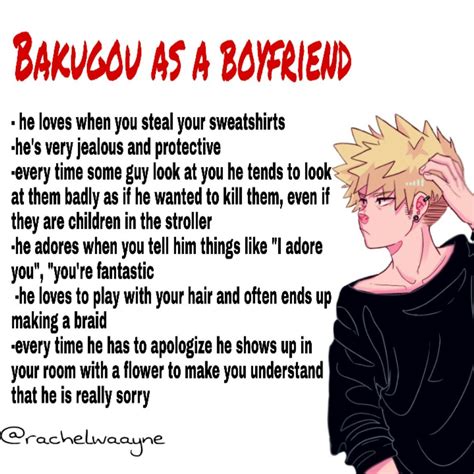 Bakugou As A Boyfriend Rachelwaayne Types Of Boyfriends Anime