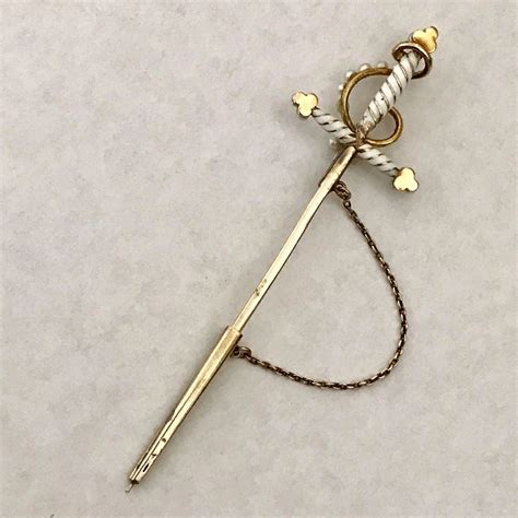 Mid 1800s Diamond Jabot Pin Nice Condition Ann Tiques And Fine